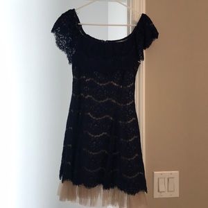 Francesca’s navy blue dress